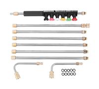 Hagsnec Pressure Washer - 120 Inch Washer Gutter Cleaning Tools, Telescoping Replacement, Window Cleaner Nozzles Tips