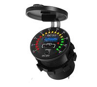 Hagsnec USB Outlet, 30W USB C PD3.0 Waterproof USB Charger Socket & QC3.0 Outlet with ON/Off Switch Voltmeter for 12V-24V