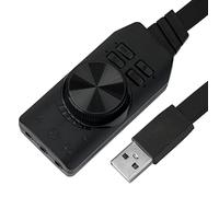 Hagsnec USB Sound Card Adapter 7.1 Channel 3.5mm Audio Interface USB2.0 Microphone Headset Universal Computer Game Sound Card