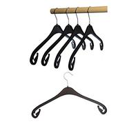 Hagspiel Coat Hangers Made of Plastic, Black, Skirt Hooks, 43 cm, Pack of 50