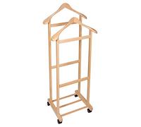 Hagspiel valet stand, coat-stand, beech wood, natural lacquer.