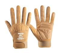 HAGTBFRC Gloves Mountain Bike Dead Day.lig-ht, Grips Palm Bicycle Summer Riding, Exercise Workout Gloves for Cycling Motorcycle Rowing, Finger(Yellow,L)