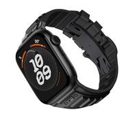 HAGTRB Band for Ultra 2 49mm Series 45mm 44mm Metal Clasp Accessories Silicone Strap for Iwatch 42mm 9 8 7 6 5 4 Se For Men Smart Watch Band