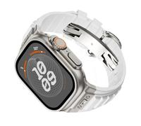 HAGTRB Band for Ultra 2 49mm Series 45mm 44mm Metal Clasp Accessories Silicone Strap for Iwatch 42mm 9 8 7 6 5 4 Se For Men Smart Watch Band