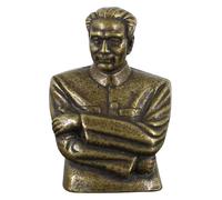 HAGTRB BCLYERBJ Sculpture Copper Ornament Statue Pure Copper Solid Micro-Carved Figure Zhou Enlai Bust Small Bronze Statue