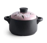 HAGTRB Casserole Stew Pot Ceramic Casserole Casserole Insulation, Freshness, Insulation, Energy Saving and Durability-Blue_Capacity 3.5L (Pink Capacity 2.5L) (Pink capacity 2.5L