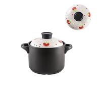 HAGTRB Ceramic casserole stew pot household gas high temperature resistant dry burning without cracking soup stew soup casserole rice casserole (A 1.5L)