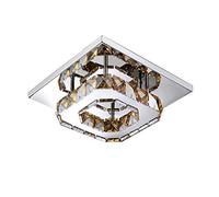 HAGTRB Chandelier Ceiling Light Minimalist Lighting LED Crystal Square Modern Wall Decoration Indoor Bedroom Living Dining Home Kitchen Decor Pendant Light Chandelier