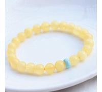 HAGTRB Feng Shui Natural Beeswax Nanhong Turquoise Ancient Gold Beads Accessories Original Simplicity Beaded Stretch Bracelet Talisman Prosperity Money Good Luck Positive Energy,Turquoise Cinnabar