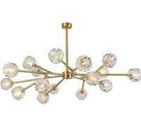 HAGTRB Modern Sputnik Chandeliers Crystal Ball Pendant Light 18 Lights Contemporary Branch Chandeliers Gold Ceiling Light Compatible with Living Room Bar Shop,for Home Decor