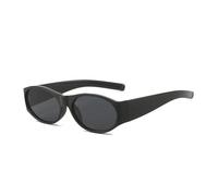HAGTRB Oval Sunglasses for Women Round Sunglasses Large Frame UV400,B1189, Black/Grey, One Size