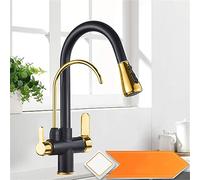 HAGTRB Purification Kitchen s Black Pull Out Kitchen Water Filter Tap 3 Way Mixer Grifo De Cocina De Pared Crane
