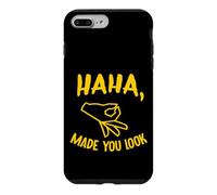 Haha Made You Look Funny Finger Circle Hand Game Gag Case for iPhone 7 Plus/8 Plus