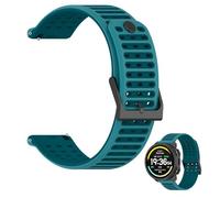 Hahace 22mm universal Watch band compatible with SUUNTO Nautic S/Vertical 2/Vertical 1/Race 2 /RUN/Race S/Race/9 peak pro/9 peak/5 peak smart watch,Soft silicone sports watch strap (Lake Stream Blue)