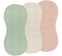 Hahafelt 3 Pcs Changing Pad Liners Fits in Peanut Shape Changing Pad Waterproof Diaper Mats Organic Cotton Peanut Mats are Warm on a Baby's Back, Washable Reusable(Fresh Style,Green)