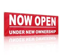 Hahafelt 3x8 Feet Under New Ownership Banner with Grommets Fabric Large Size Hanging Yard Signs for Business Industrial Store Enterprise Restructuring Innovation