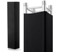 Hahafelt 4 Pcs Black Truss Cover Fits 8.2 ft x 12 in Box Truss Scrim Sock Elastic Fabric Seamless Integration Easy Installation Pull over Sleeves for Wedding, Performance, Concert Decorations