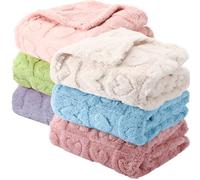 Hahafelt 6 Pack Baby Blanket Heart Checkered Blanket 30 x 40 inches Soft Fuzzy Throw Blankets for Girls Boys Cozy Fluffy Stroller Blankets for Babies Infants Toddlers