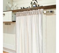 Hahafelt Cabinet Dishwasher Hidden Curtains with Telescopic Rod and Rod Clamp Dishwasher Desk 35 x 39 Inches Curtain for Kitchen Under Sink Washing Machine(Caramel Color)