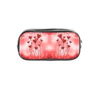 HAHAFU Abstract Heart Clear PVC Pencil Case,Transparent Makeup Bag for School,Office,Travel Gym Accessories Organizer (Full Print Front Panel)