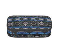 HAHAFU Airplane Cockpit Durable Large Capacity Pencil Case with Multiple Compartments,Print Water-Resistant Polyester School Supplies Organizer (Square Design)