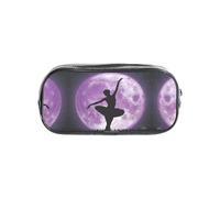 HAHAFU Ballerina Dance Clear PVC Pencil Case,Transparent Makeup Bag for School,Office,Travel Gym Accessories Organizer (Full Print Front Panel)