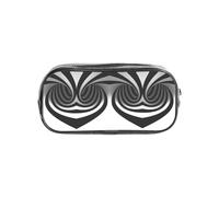 HAHAFU Black and White Clear PVC Pencil Case,Transparent Makeup Bag for School,Office,Travel Gym Accessories Organizer (Full Print Front Panel)