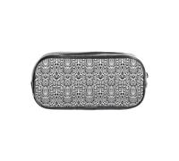 HAHAFU Black White Snake Skin Clear Pencil Case with Full Print On Front Panel,Transparent PVC Pouch, Lightweight Wear-Resistant, Zipper Closure for School, Office, Travel