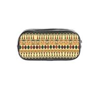 HAHAFU Bohemia Style Traditional African Pattern Clear Pencil Case with Full Print On Front Panel,Transparent PVC Pouch, Lightweight Wear-Resistant, Zipper Closure for School, Office, Travel