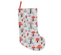 HAHAFU Cartoon Mushrooms Christmas Decorations Stocking Ornaments,Personalised Print Plush Hanging Socks For Christmas Decorations 18"