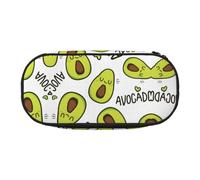 HAHAFU Cartoon Pears Double Zipper Pencil Case Makeup Bag,Large Capacity Crush-Resistant Polyester Organizer for School Office Travel