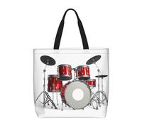 HAHAFU Cool Drum Set Multiprint Durable Water-Resistant Polyester Tote Shoulder Bag-Lightweight Casual Daypack For Shopping,School, Office Daily Use