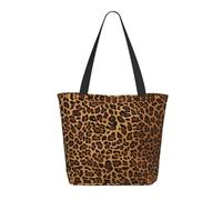 HAHAFU Cute Leopard Women'S Large Shopping Tote Bag, Lightweight Durable Polyester Tote With All-Over Print,Foam Padded For Protection
