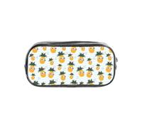 HAHAFU Cute Pineapple Clear Pencil Case with Full Print On Front Panel,Transparent PVC Pouch, Lightweight Wear-Resistant, Zipper Closure for School, Office, Travel