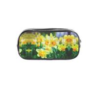 HAHAFU Daffodil Flower Clear PVC Pencil Case,Transparent Makeup Bag for School,Office,Travel Gym Accessories Organizer (Full Print Front Panel)