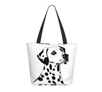 HAHAFU Dalmatian Women'S Large Shopping Tote Bag, Lightweight Durable Polyester Tote With All-Over Print,Foam Padded For Protection