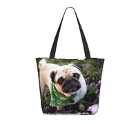 HAHAFU Dod In The Garden Women'S Large Shopping Tote Bag, Lightweight Durable Polyester Tote With All-Over Print,Foam Padded For Protection