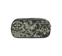 HAHAFU Dollar Sign Money Clear Pencil Case with Full Print On Front Panel,Transparent PVC Pouch, Lightweight Wear-Resistant, Zipper Closure for School, Office, Travel