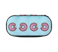 HAHAFU Donut Double Zipper Pencil Case Makeup Bag,Large Capacity Crush-Resistant Polyester OrganizerFor School Office Travel