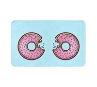 HAHAFU Donut Flannel Doormat 49x80cm,Non-Slip Rubber Backing,Absorbent And Dirt Trapping,Entrance Rug For Indoor/Outdoor Use