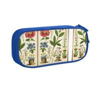 HAHAFU Floral in The Old Book Double Layer Large Capacity Pencil Case, Full Print Oxford-Cloth Pencil Pouch with Multiple Compartments,Customizable Smooth Zipper Stationery Bag