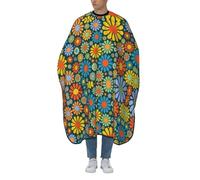 HAHAFU Flower Pattern Adult Barber Cape 55x66 Inches-Single-Sided Printed Hair Cutting-Cape, Anti-Static Polyester For Hairdressing,Hair Coloring, Shaving