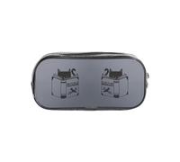 HAHAFU Funny Cat Reading Clear PVC Pencil Case,Transparent Makeup Bag for School,Office,Travel Gym Accessories Organizer (Full Print Front Panel)