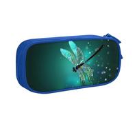 HAHAFU Galaxy Animal Dragonfly Double Layer Large Capacity Pencil Case, Full Print Oxford-Cloth Pencil Pouch with Multiple Compartments