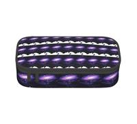 HAHAFU Galaxy Space Art Durable Large Capacity Pencil Case with Multiple Compartments,Print Water-Resistant Polyester School Supplies Organizer (Square Design)