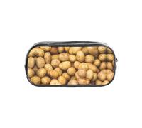 HAHAFU Garden Potatoes Clear Pencil Case with Full Print On Front Panel,Transparent PVC Pouch, Lightweight Wear-Resistant, Zipper Closure for School, Office, Travel