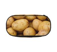 HAHAFU Garden Potatoes Double Zipper Pencil Case Makeup Bag,Large Capacity Crush-Resistant Polyester Organizer for School Office Travel