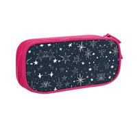 HAHAFU Glow in The Dark Double Layer Large Capacity Pencil Case, Full Print Oxford-Cloth Pencil Pouch with Multiple Compartments,Customizable Smooth Zipper Stationery Bag