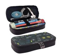 HAHAFU Graffiti Skateboard Leather Pencil Case for Girls Boys,Personalised Print Large Stationery Pencil Case with Compartments.
