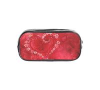 HAHAFU Heart Flower Clear Pencil Case with Full Print On Front Panel,Transparent PVC Pouch, Lightweight Wear-Resistant, Zipper Closure for School, Office, Travel